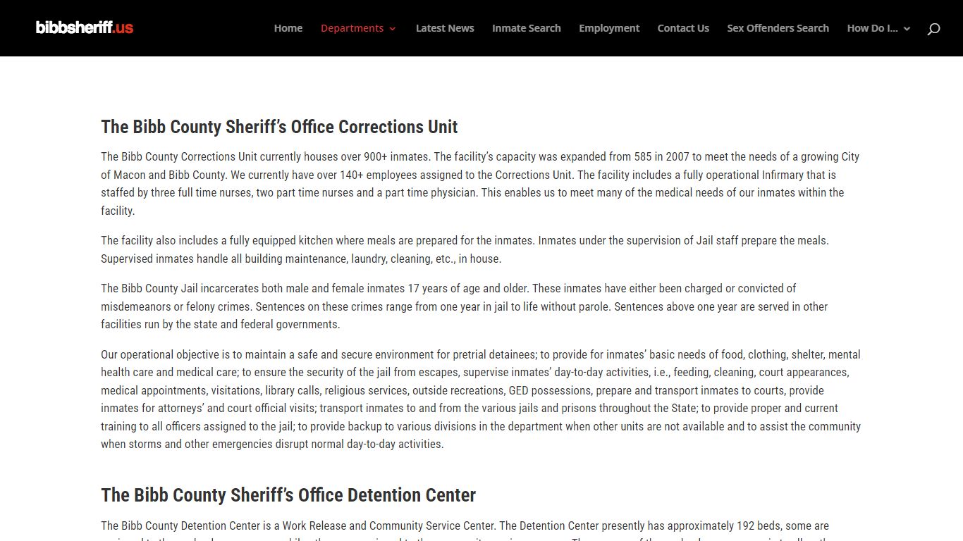 Corrections & Detention | bibbsheriff.us - Macon, Georgia