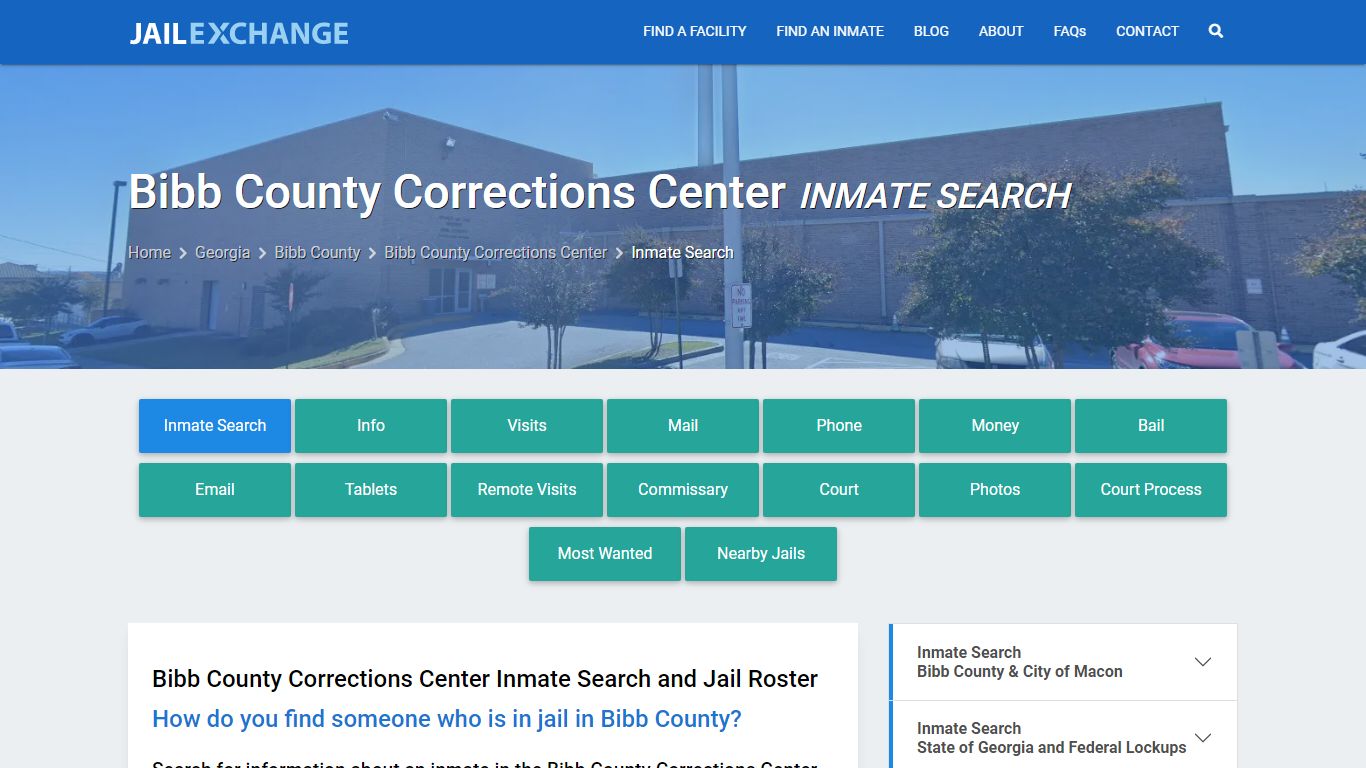 Bibb County Corrections Center Inmate Search - Jail Exchange
