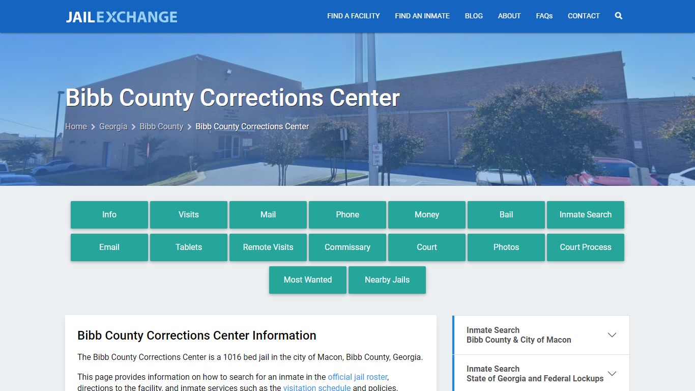 Bibb County Corrections Center, GA Inmate Search, Information